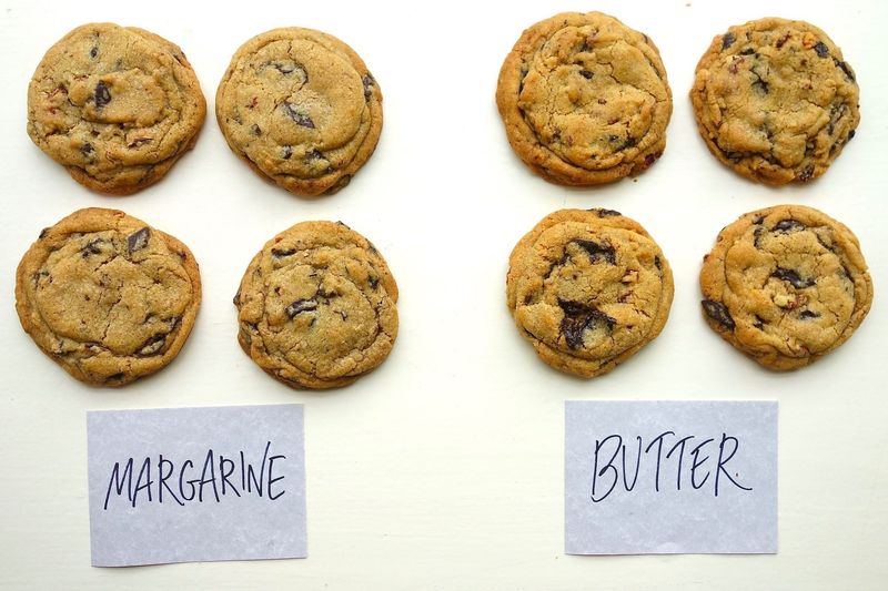 Butter for flavor and tenderness → Margarine or baking spread