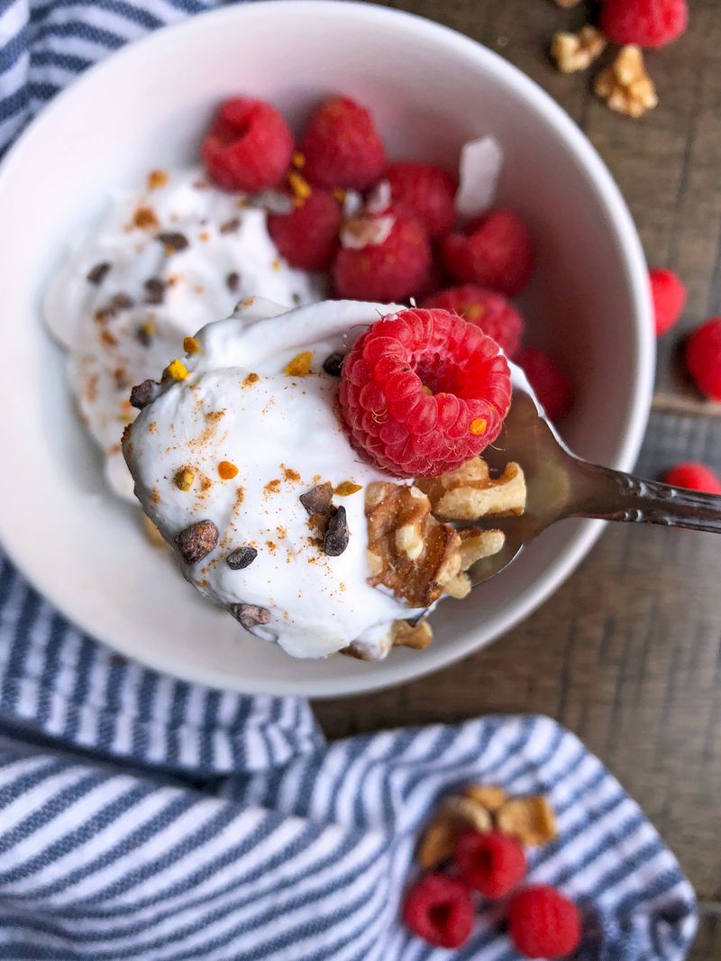 Coconut Yogurt Cup With Almond Butter Swirl