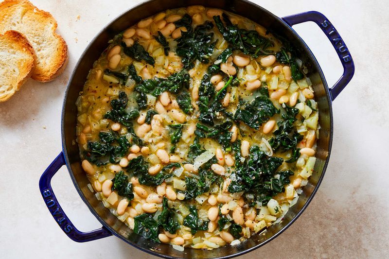 White Bean and Kale Parmesan Bake