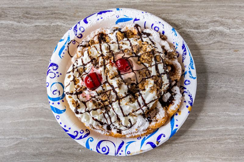 Funnel Cake Ice Cream Sandwich (Delaware)