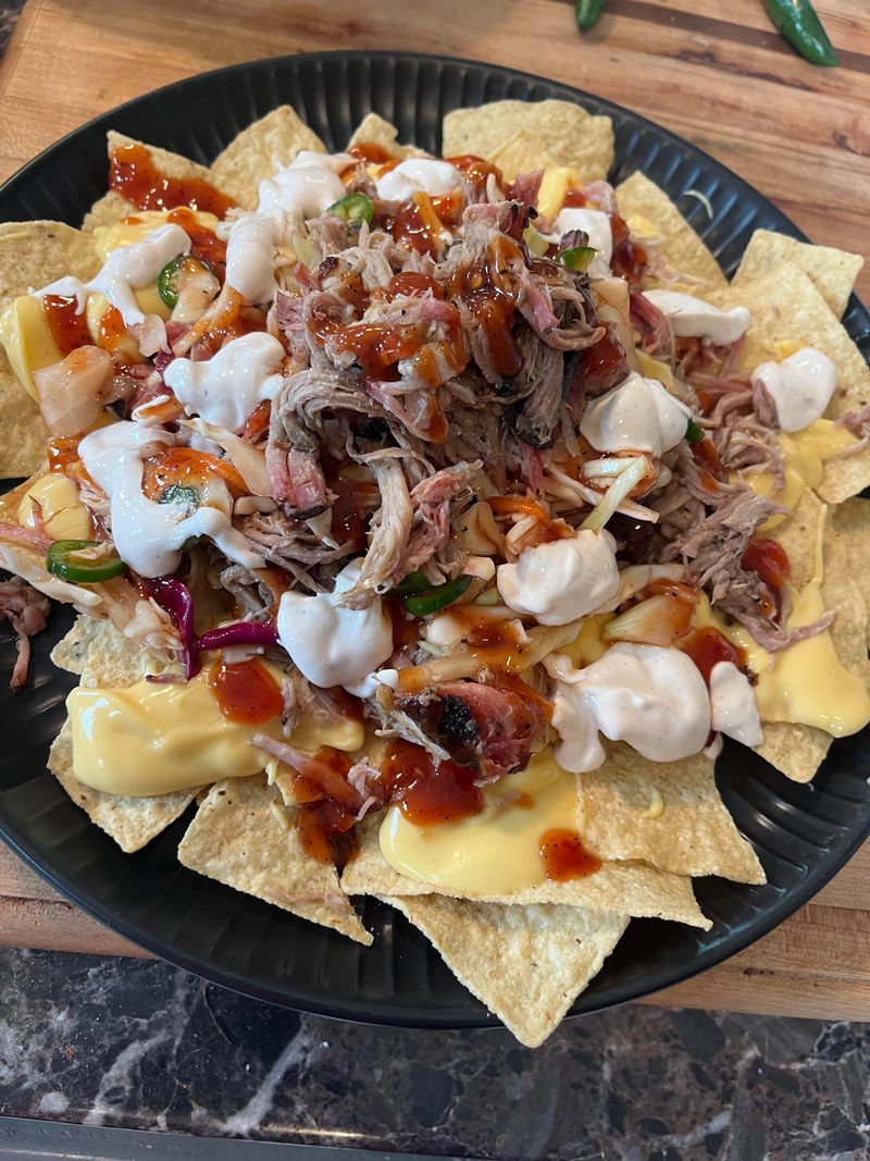North Carolina - Pulled Pork and Vinegar-Slaw Nachos