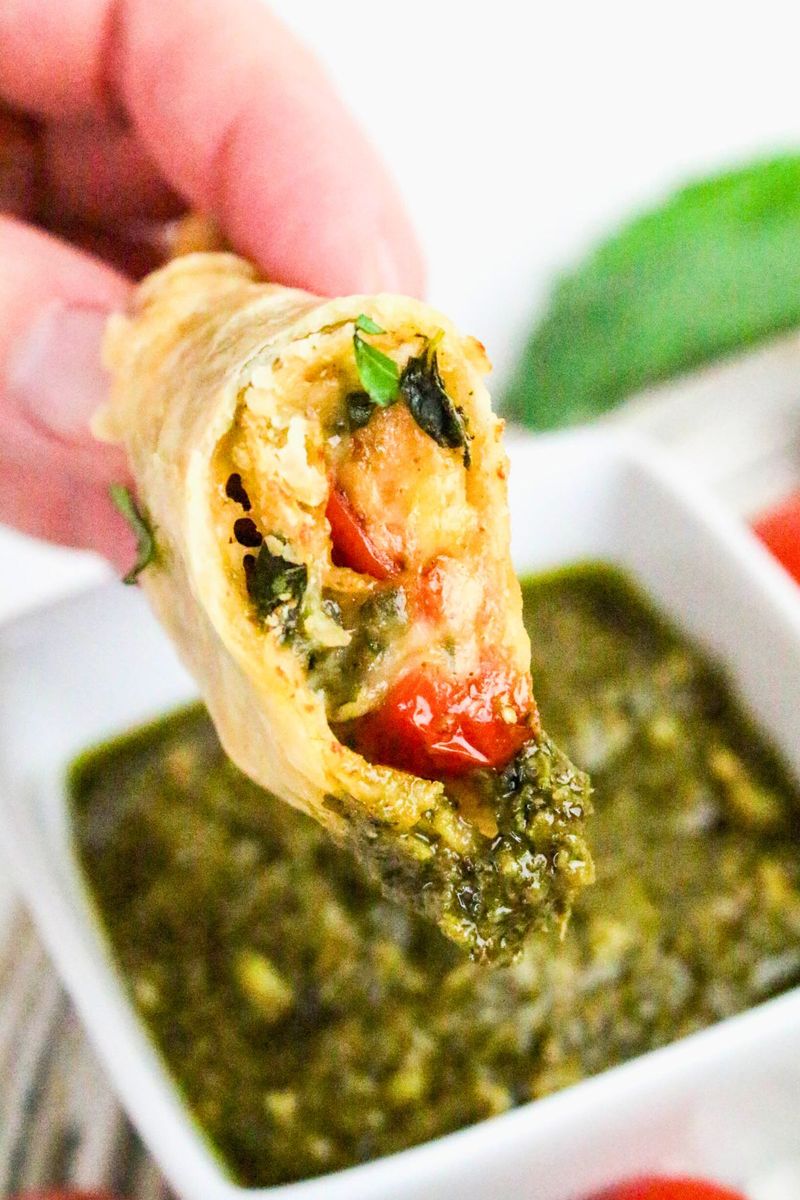 Caprese Egg Rolls