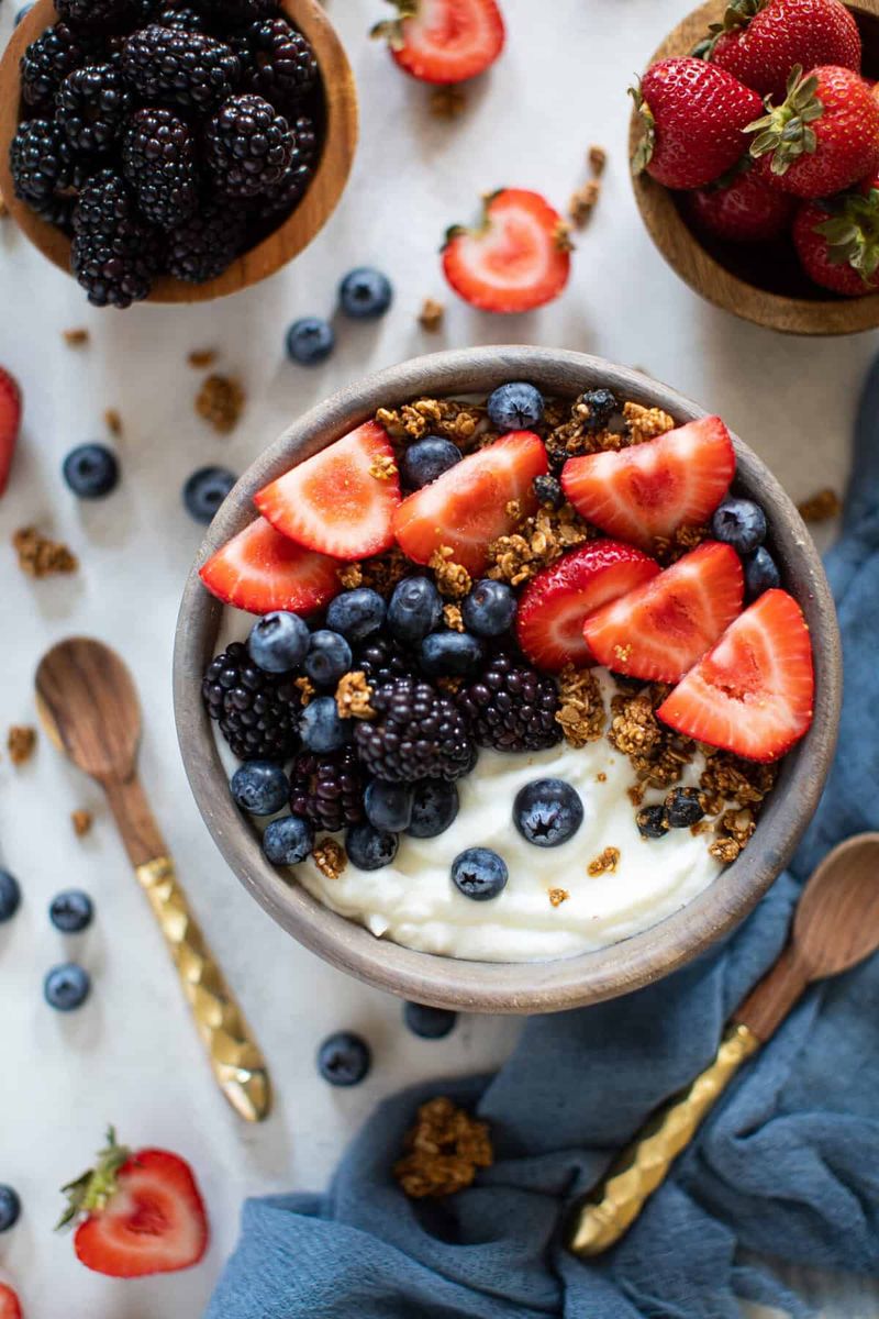 Greek Yogurt With Berries And Honey