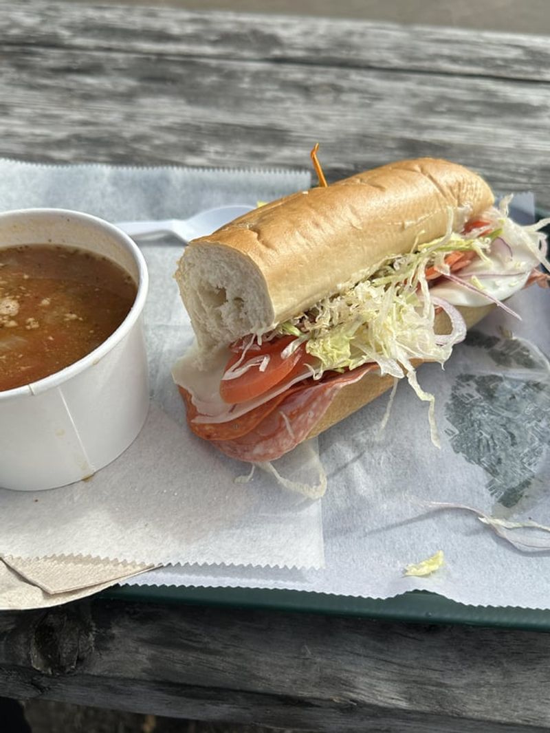 Old-School Italian Sub with Oil and Vinegar