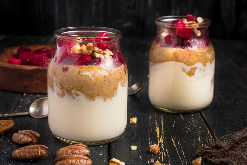 Keto-style breakfast parfait