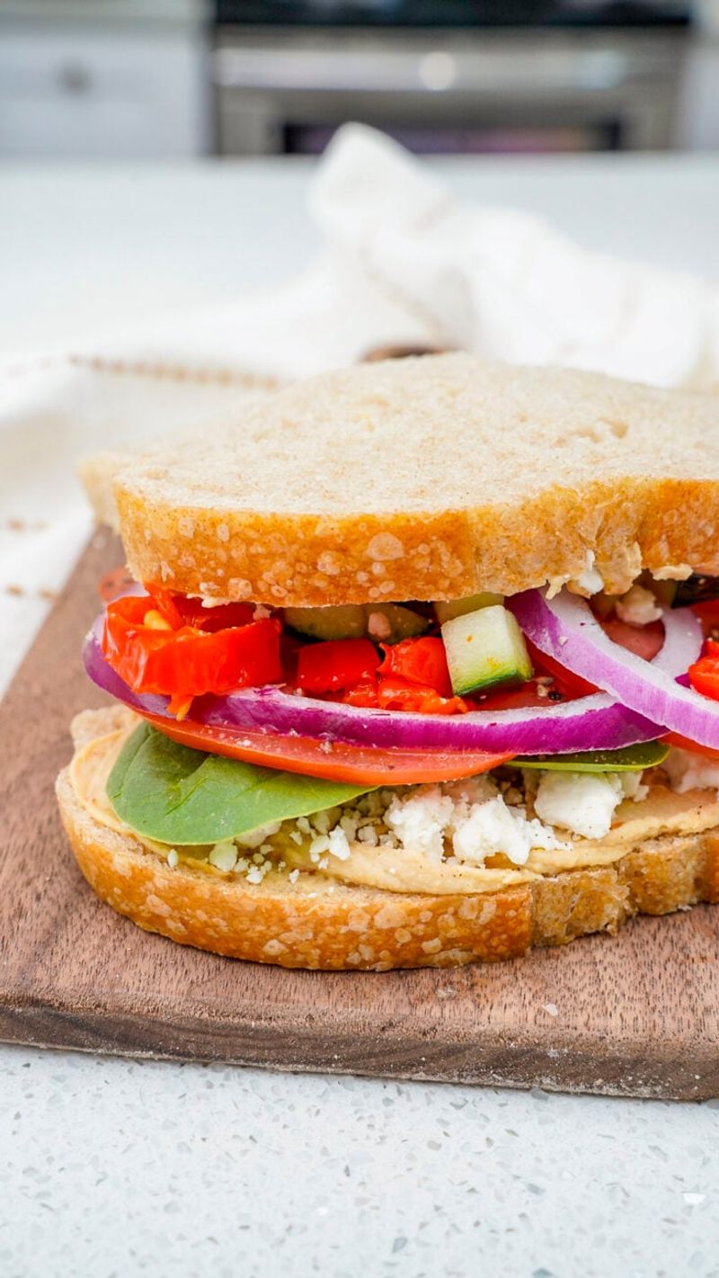 Mediterranean Veggie Sandwich