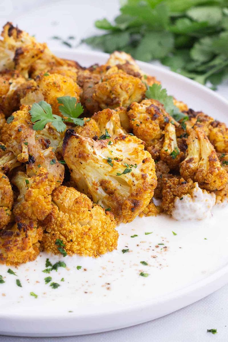 Roasted Cauliflower With Curry Seasoning