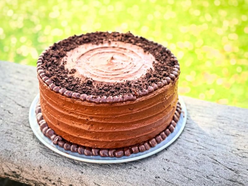 Chocolate Peanut Butter Love Letter Cake