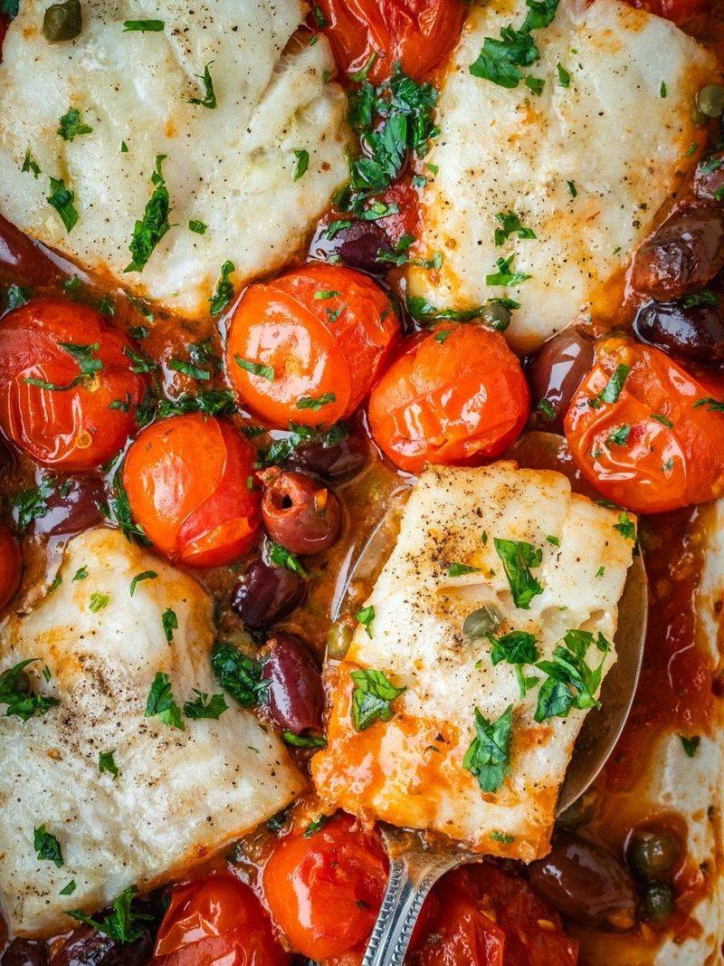 Herbed Tomato Braised Cod