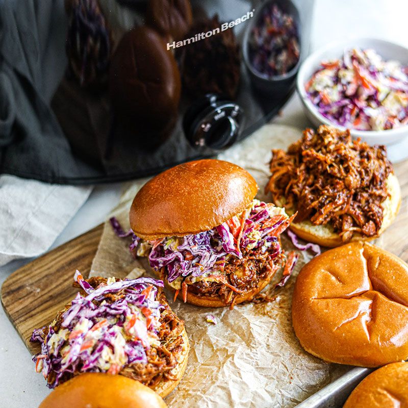 Shredded BBQ Chicken Sandwiches