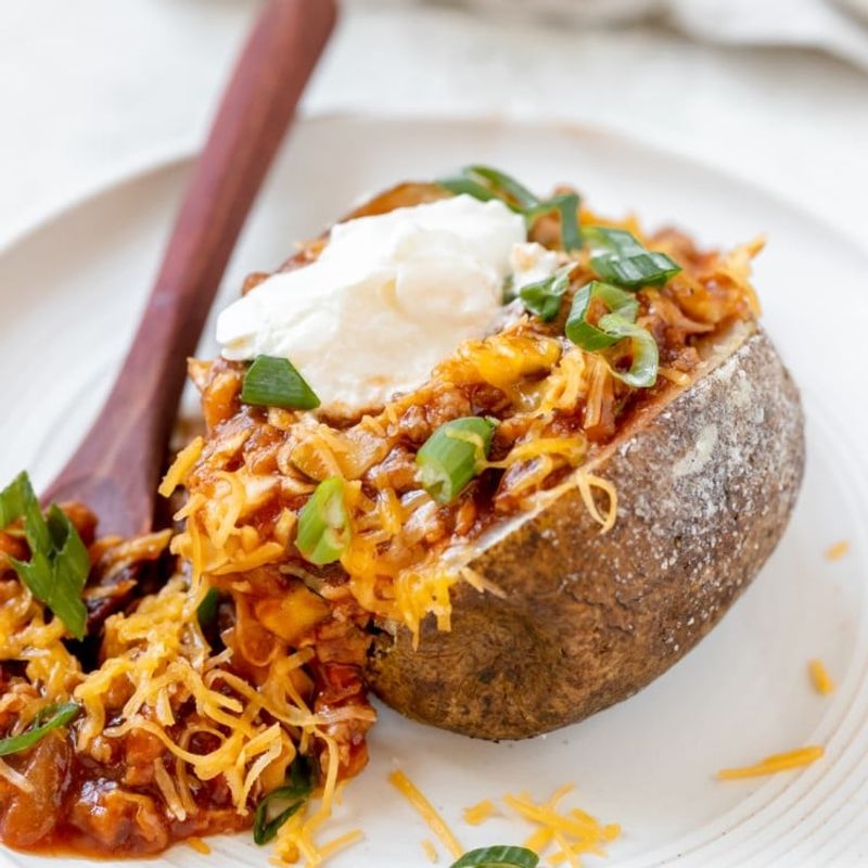 Sloppy Joe Stuffed Baked Potatoes