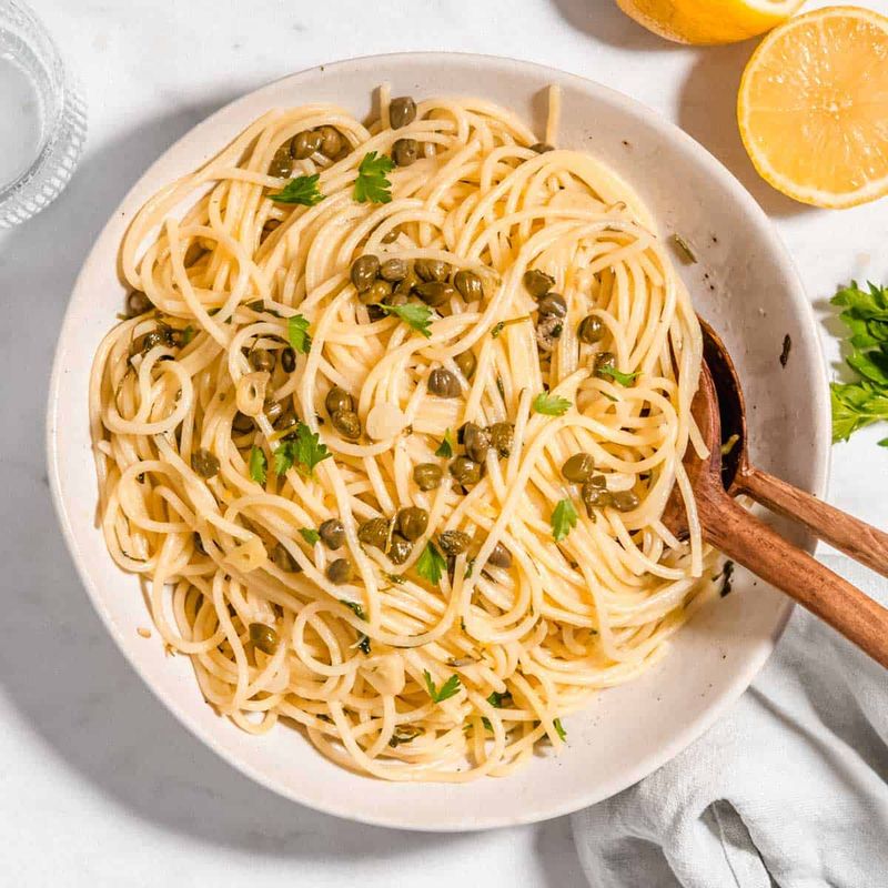 Spaghetti with Lemon, Garlic, and Capers