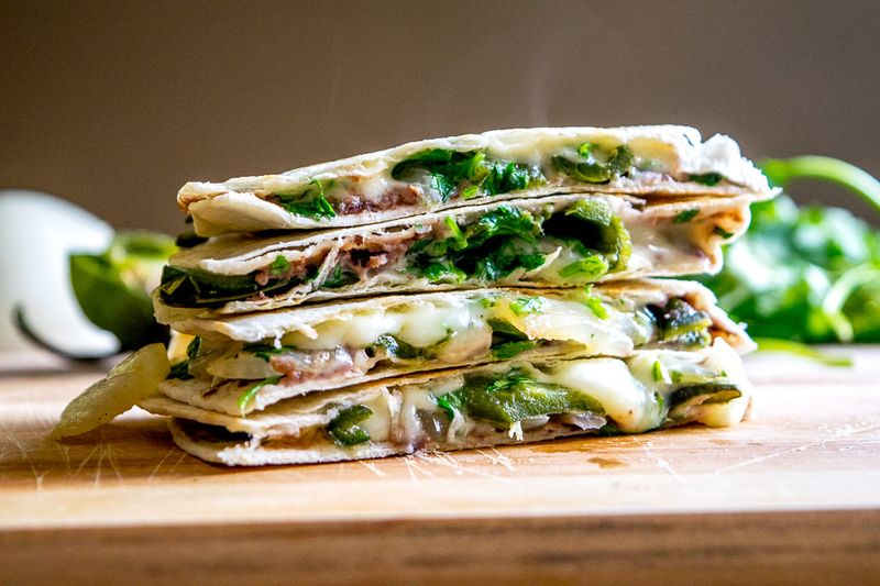 Breakfast Quesadillas with Poblanos