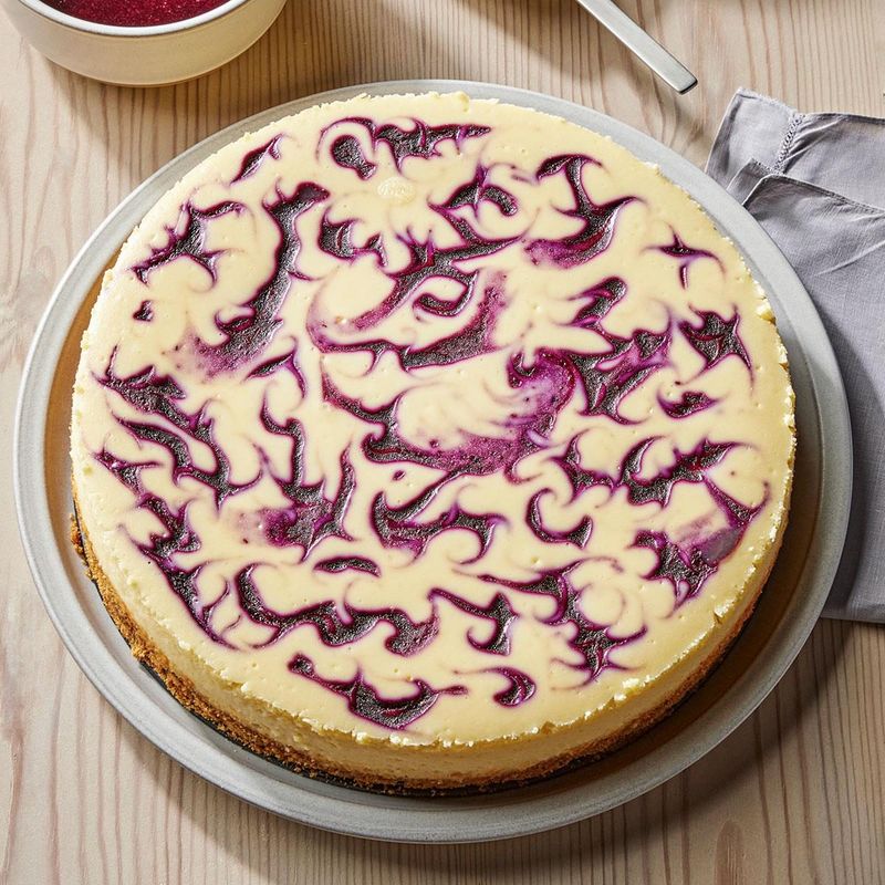 Blueberry Swirl Cheesecake