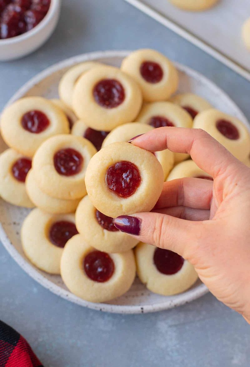 Raspberry Thumbprint Shortbread