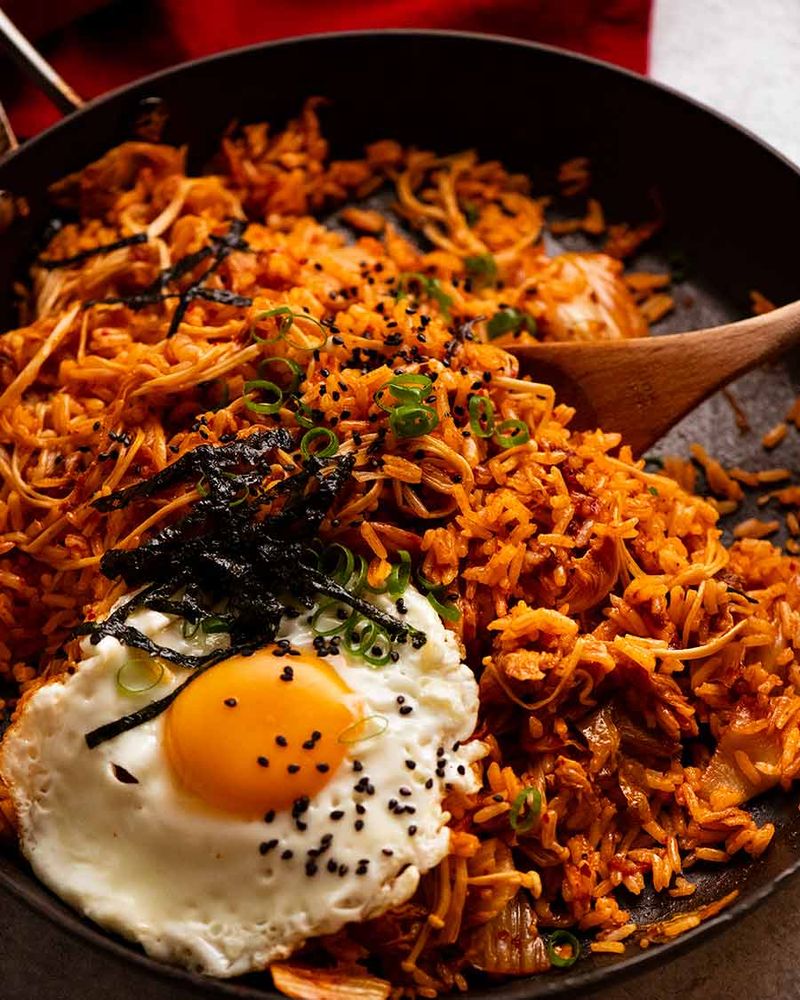 Kimchi Fried Rice With Egg