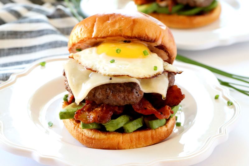 Fried Egg Breakfast Burger