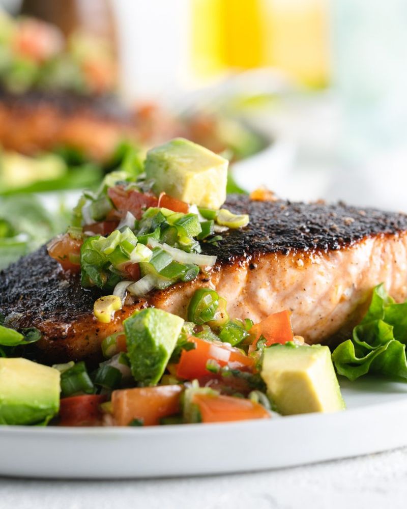Cajun Blackened Fish with Avocado Salsa
