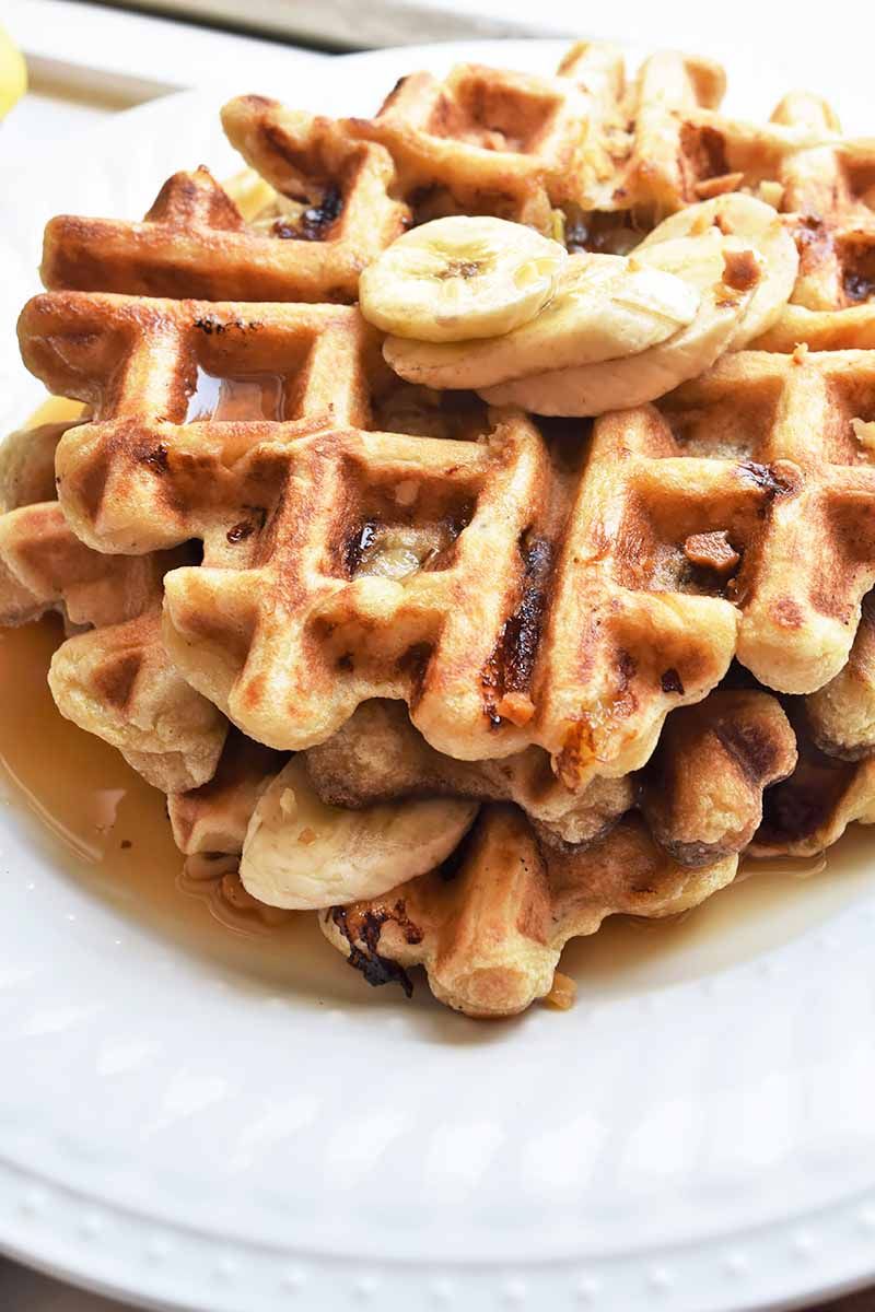 Banana Bread Waffles with Cinnamon Sugar