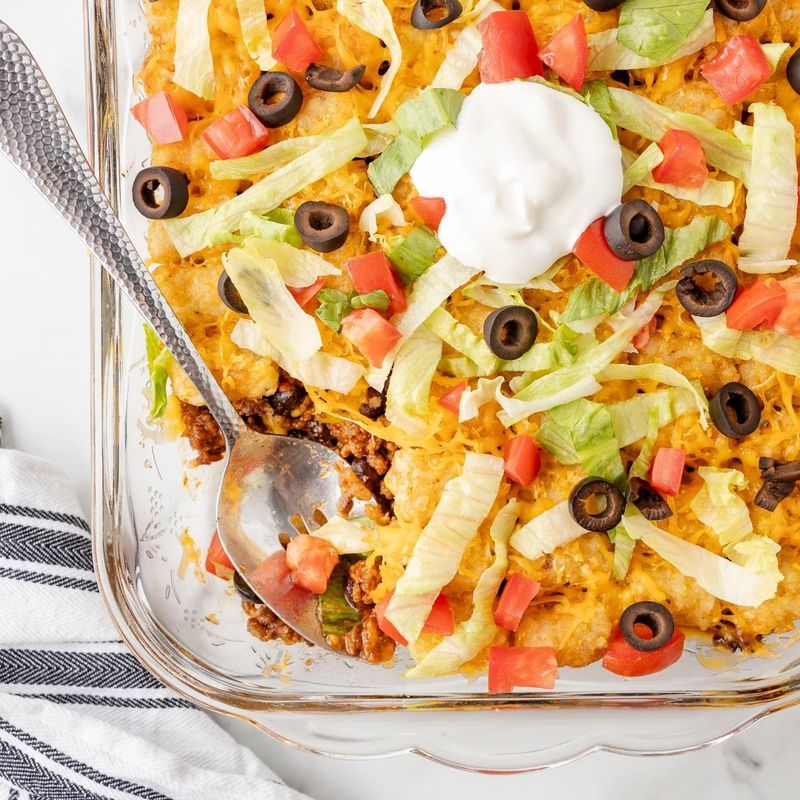 Taco Tater Tot Casserole