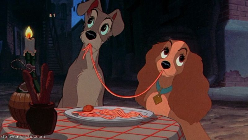 Spaghetti and meatballs (Lady and the Tramp)