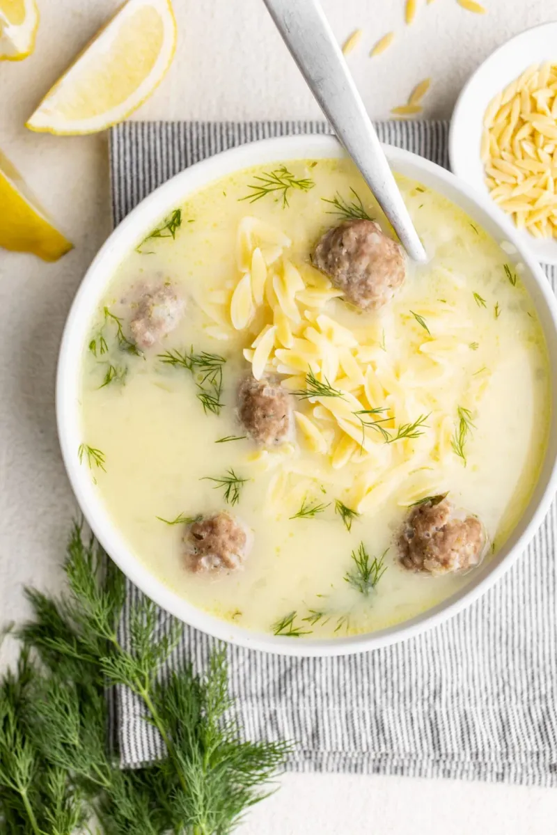 Greek Lemon Orzo Soup