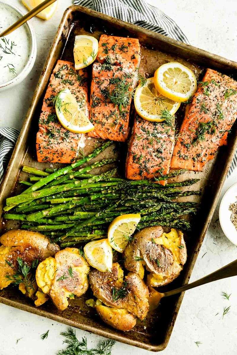Sheet-Pan Salmon with Dill and Lemon