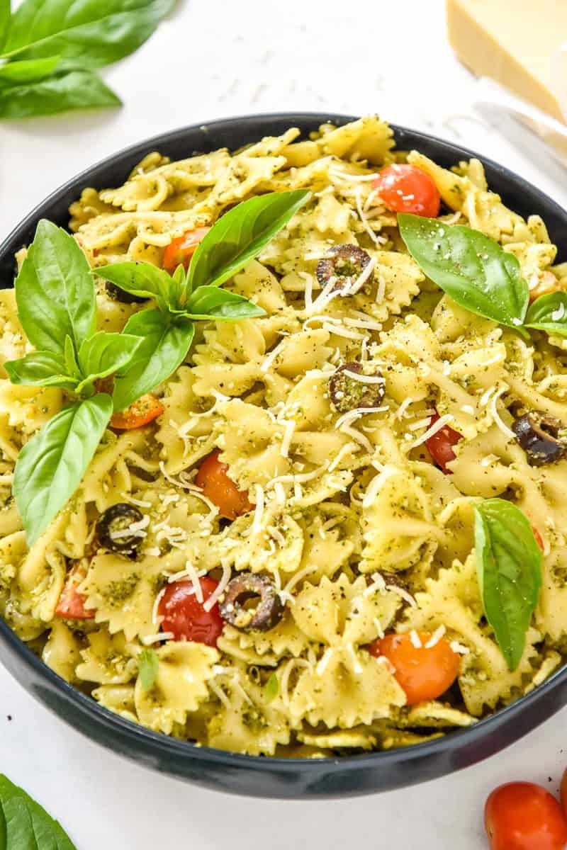 Pesto Farfalle With Roasted Veggies