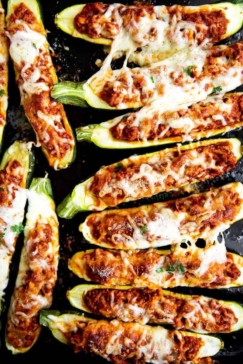 Beef-Stuffed Zucchini Boats
