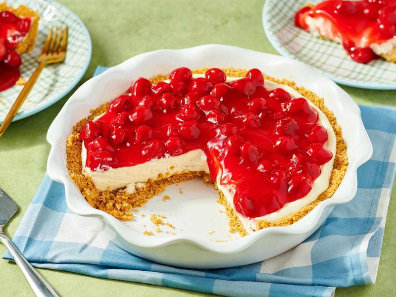 Cherry Cheesecake Pie (No-Bake Version)