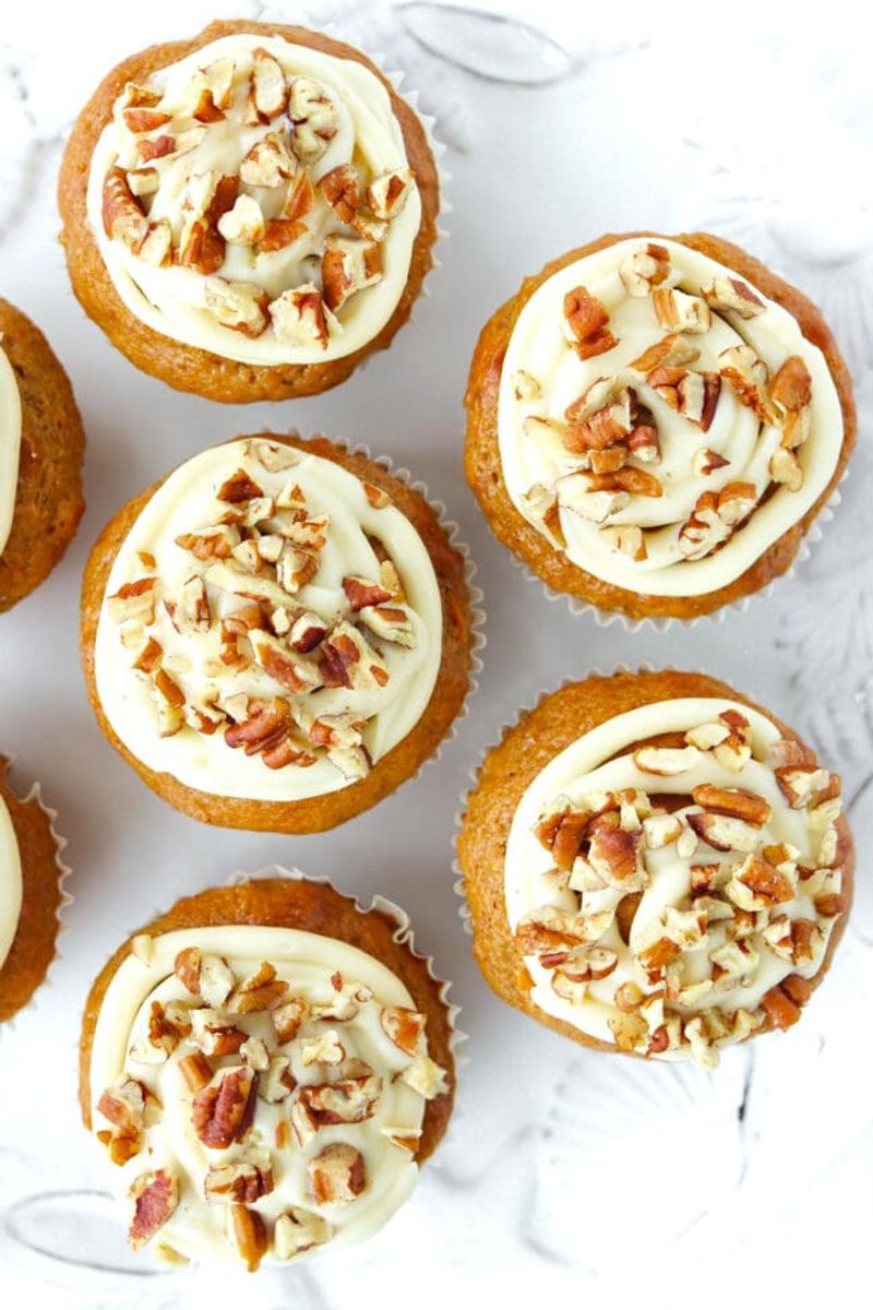Carrot Cake Cupcakes With Maple Cream Cheese