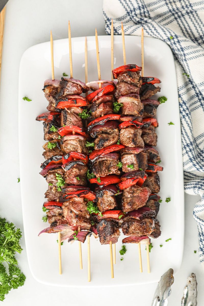 Steak And Mushroom Kebabs