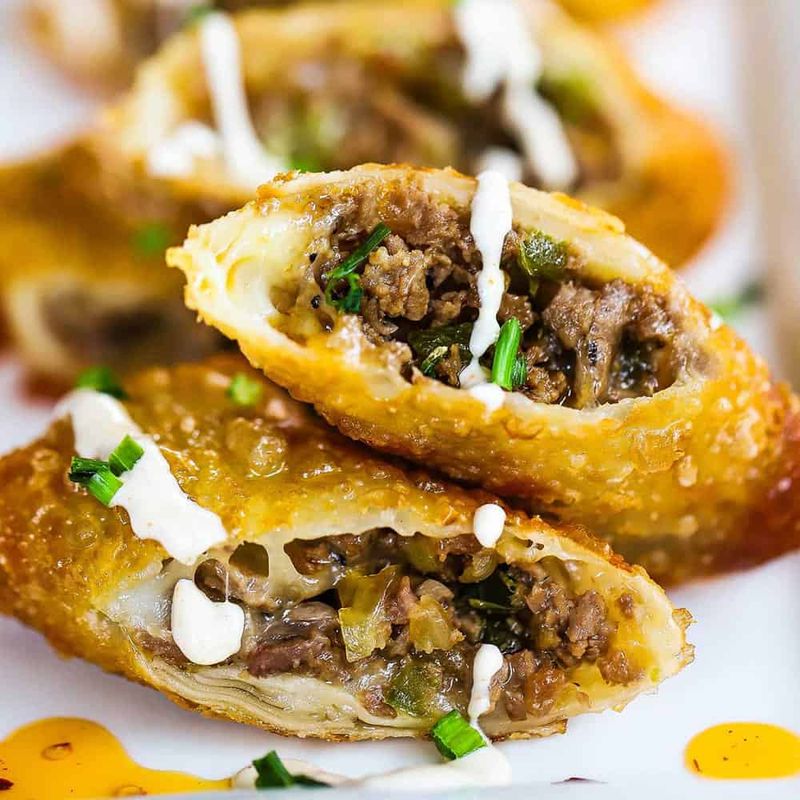Cheesesteak Egg Rolls
