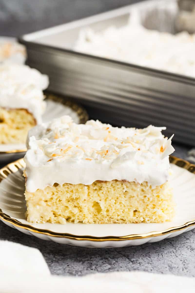 Coconut tres leches cake