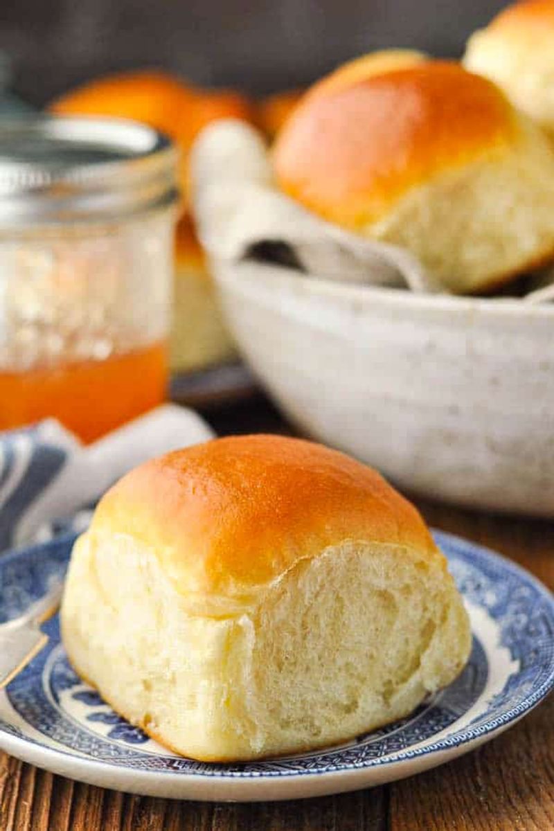 Homemade Dinner Rolls and Butter
