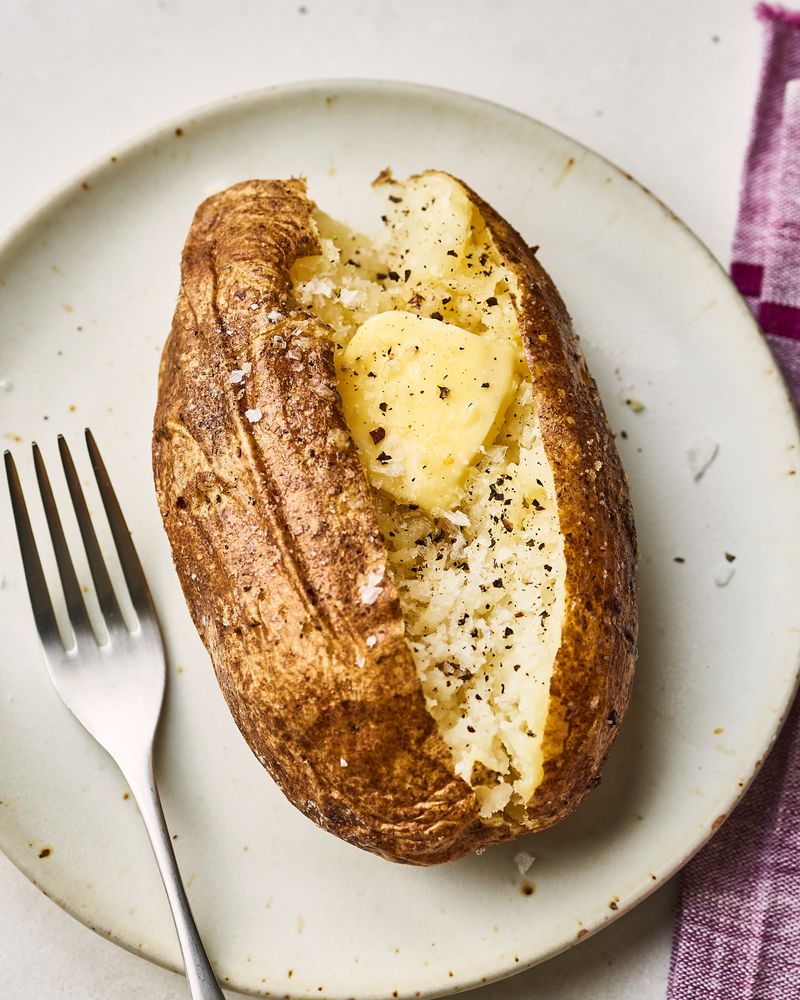 Baked Potatoes Microwave and Finish