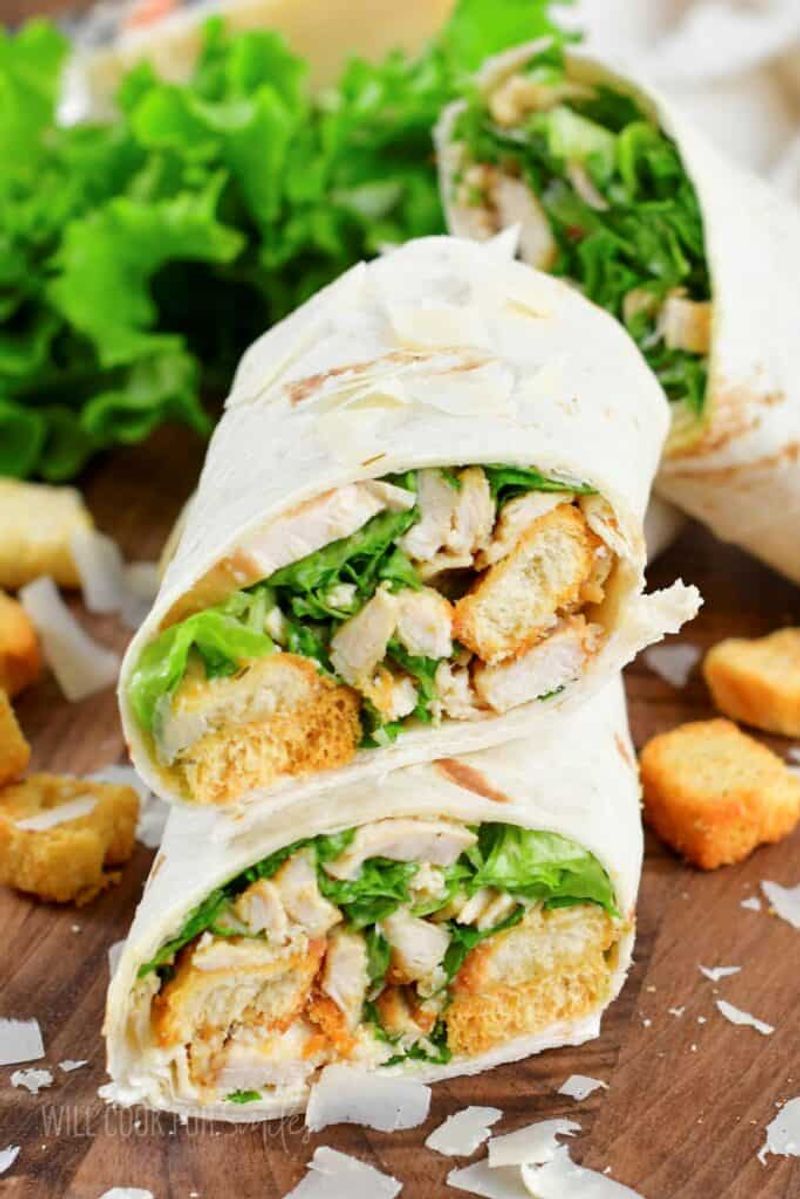Mini Chicken Caesar Wraps