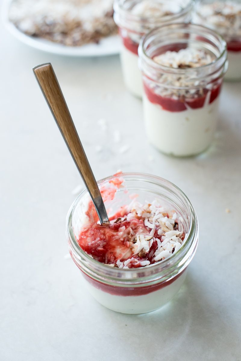 Strawberry Rhubarb Skyr Fool