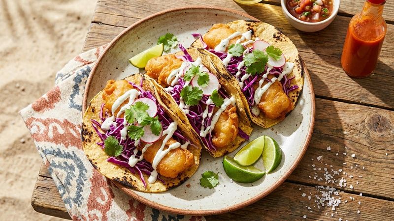 Crispy Fish Tacos With Slaw