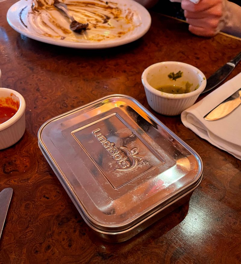 Leaving half the meal on the table