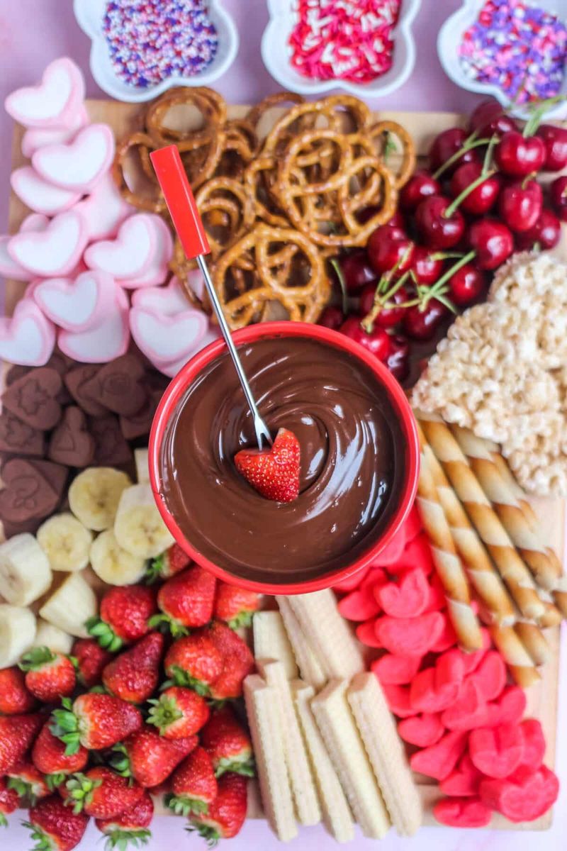 Chocolate fondue board