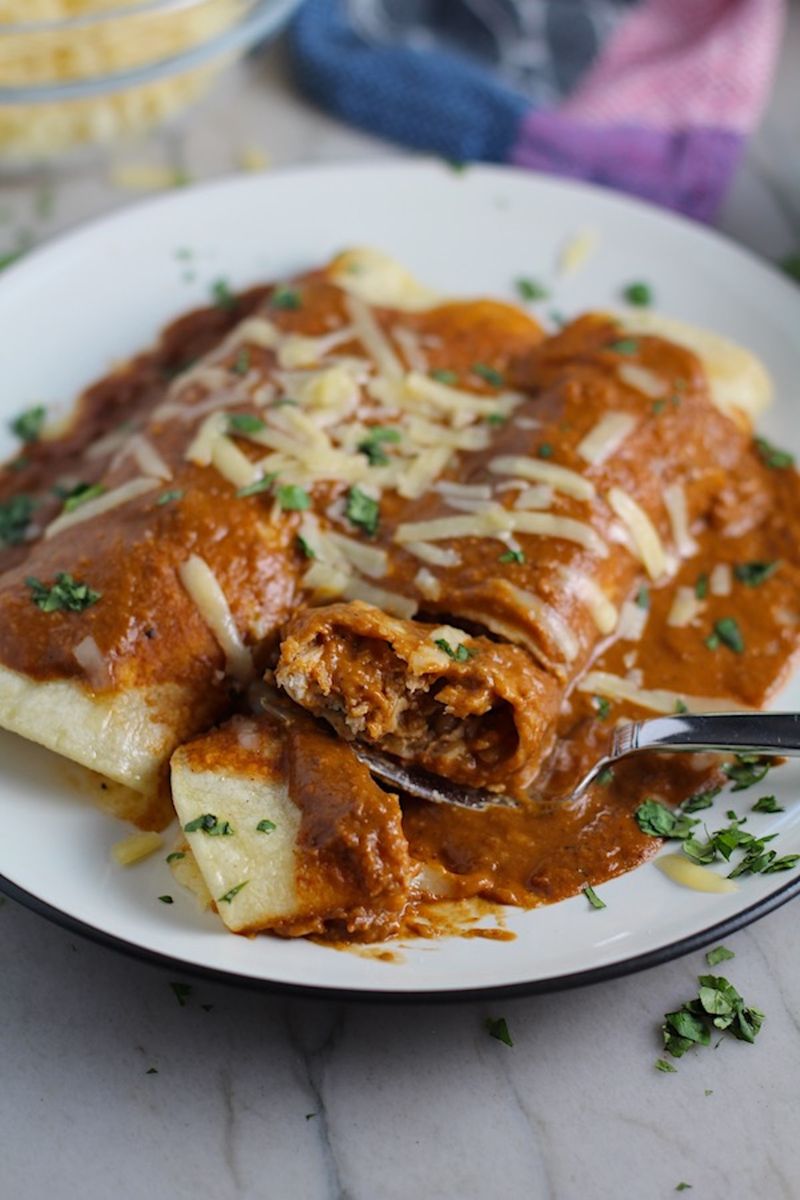 Mole Chicken Enchiladas