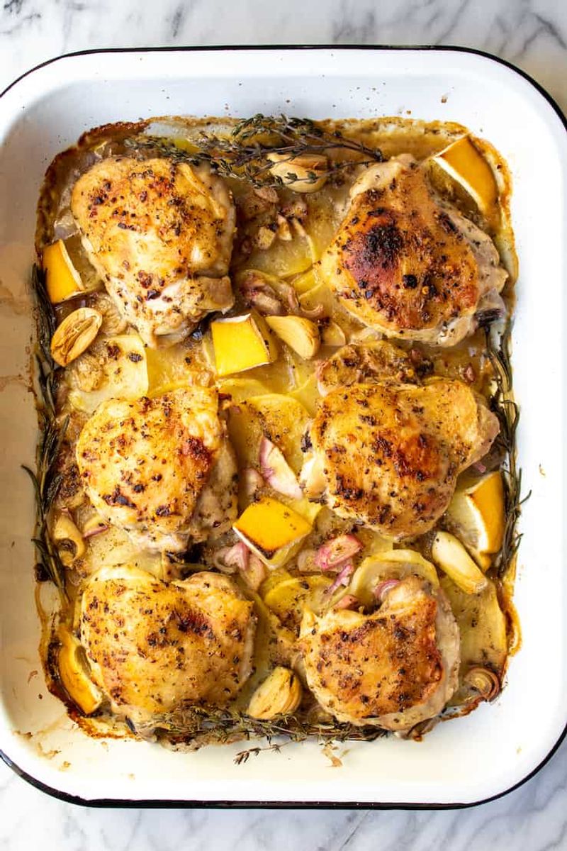 Baked Greek Chicken Thighs