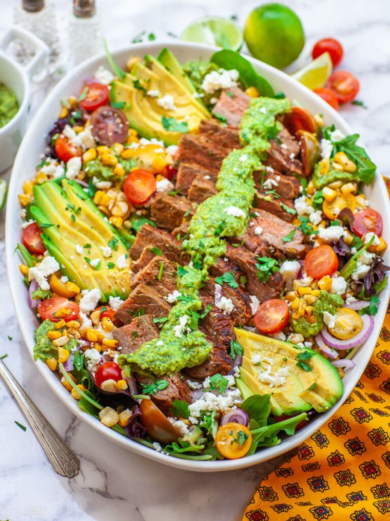 Steak Or Chicken Salad With Avocado