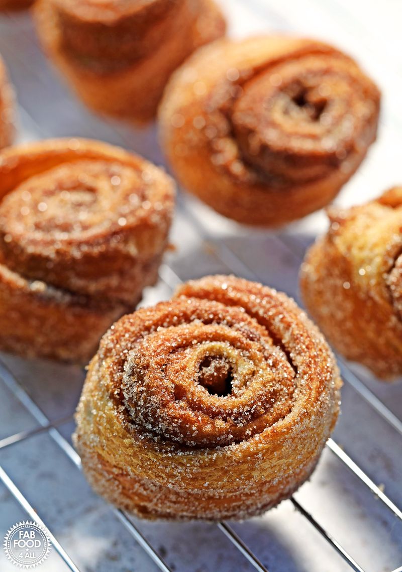 Cinnamon sugar croissant donut
