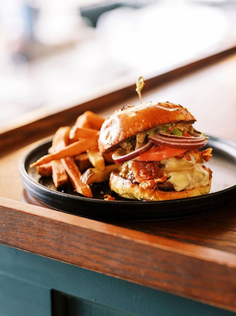 Chicken Sandwich with Seasoned Fries Stuffed Inside