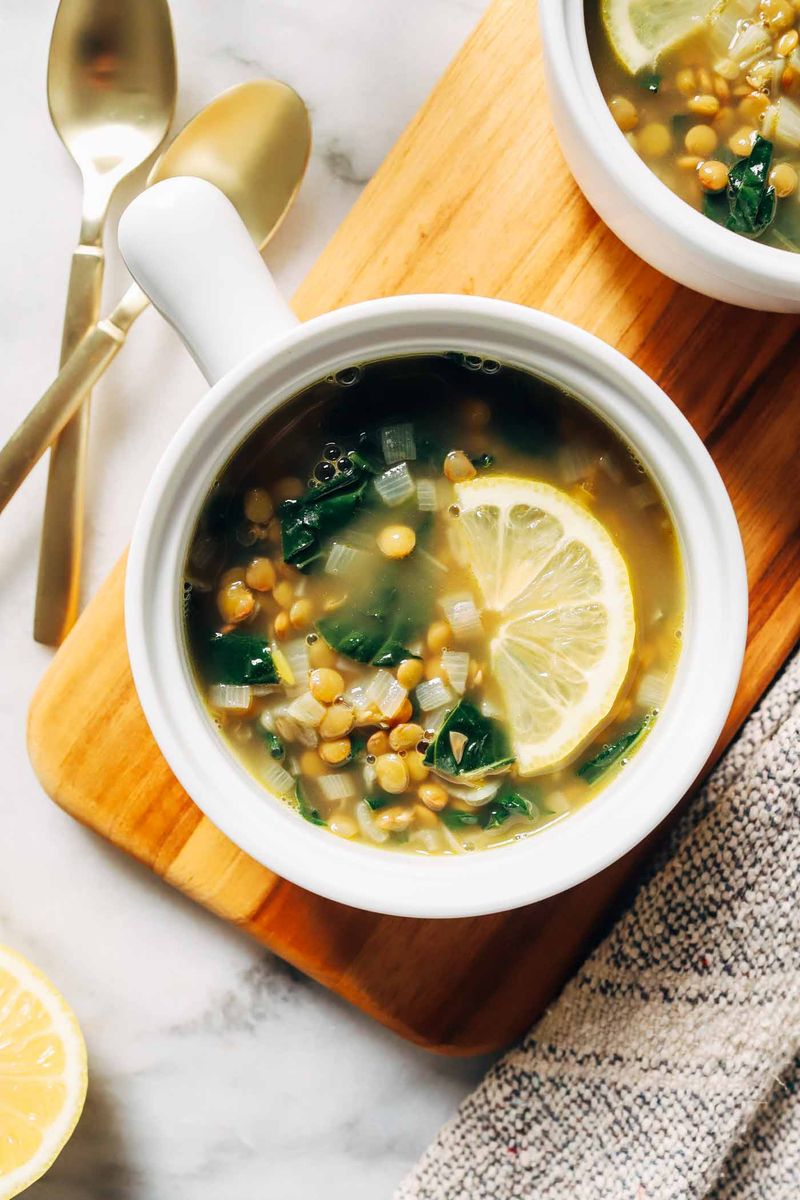 Lentil Soup with Lemon and Garlic