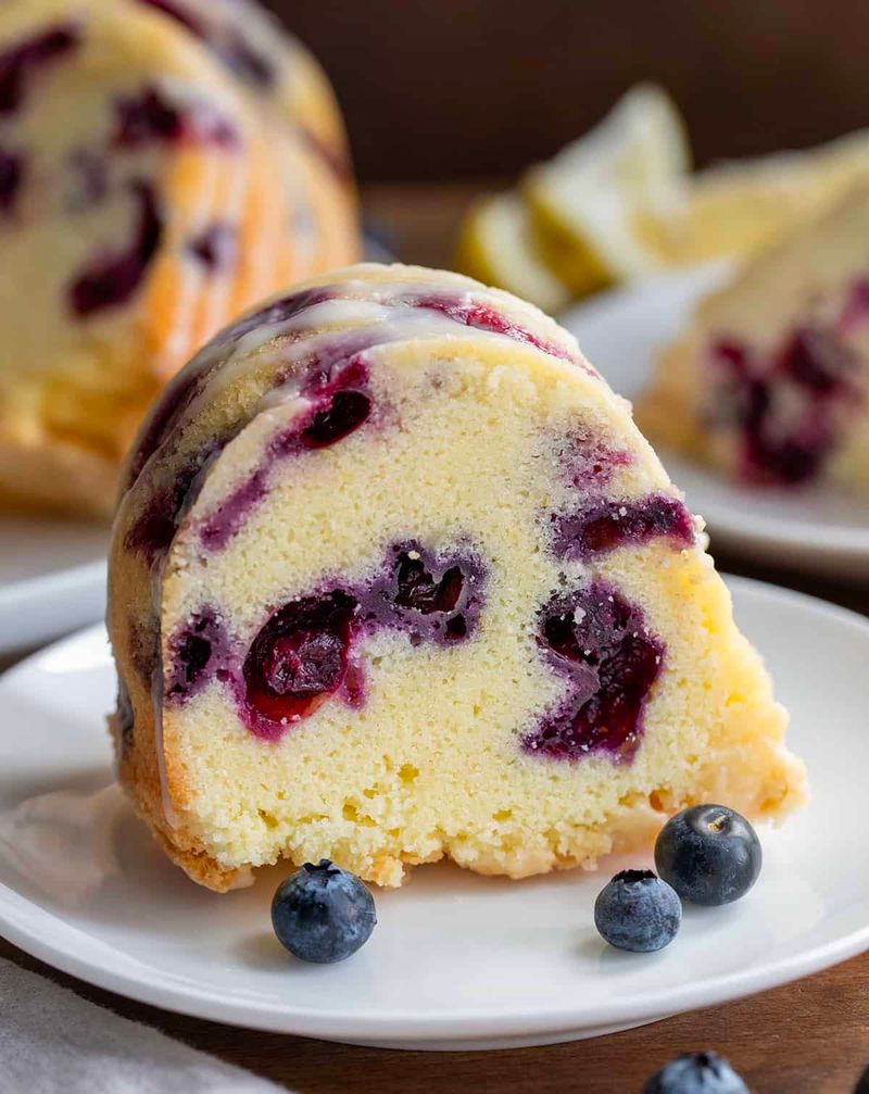 Lemon Blueberry Loaf with Glaze