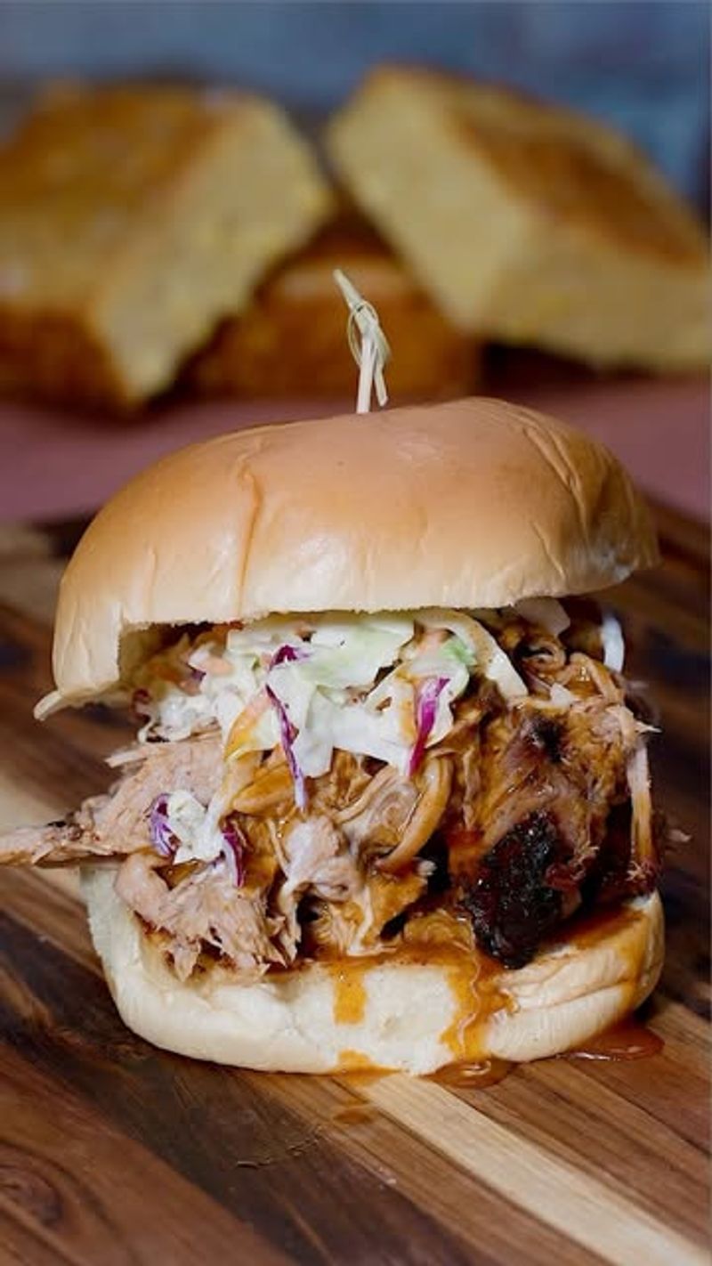 Pulled Pork Sandwich with Red Slaw