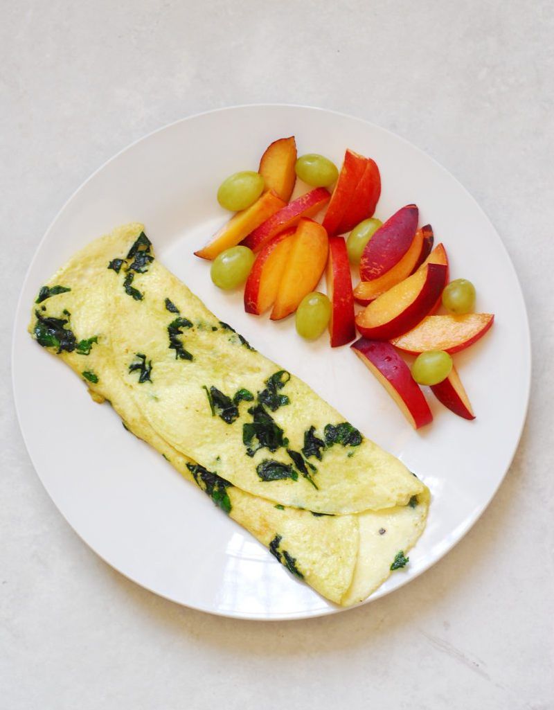 Veggie Omelet with a Side of Fruit